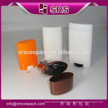 SRS alta qualidade cosméticos desodorante vara recipiente, plástico 15g 50g 75g sólido perfume recipientes